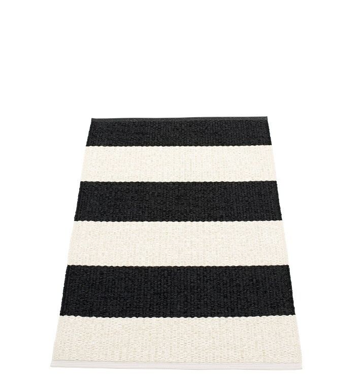 Bob Plastic carpet 70x120 cm Black-Vanille Pappelina SINGLE PIECES